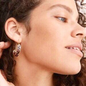 Madewell Cottage Floral Medium Hoop Earrings - NWT